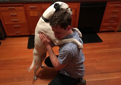 Embracing Nob Hill boxer Malarkey