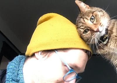 Headbutts with the Rodney's kitty Freya
